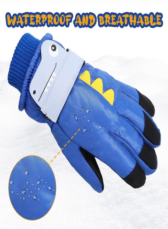 coclothy Ski Gloves Winter Snow Gloves Waterproof Winter Warm Glove for Snowboarding, Sledding Blue - Klein Blue - Image 2